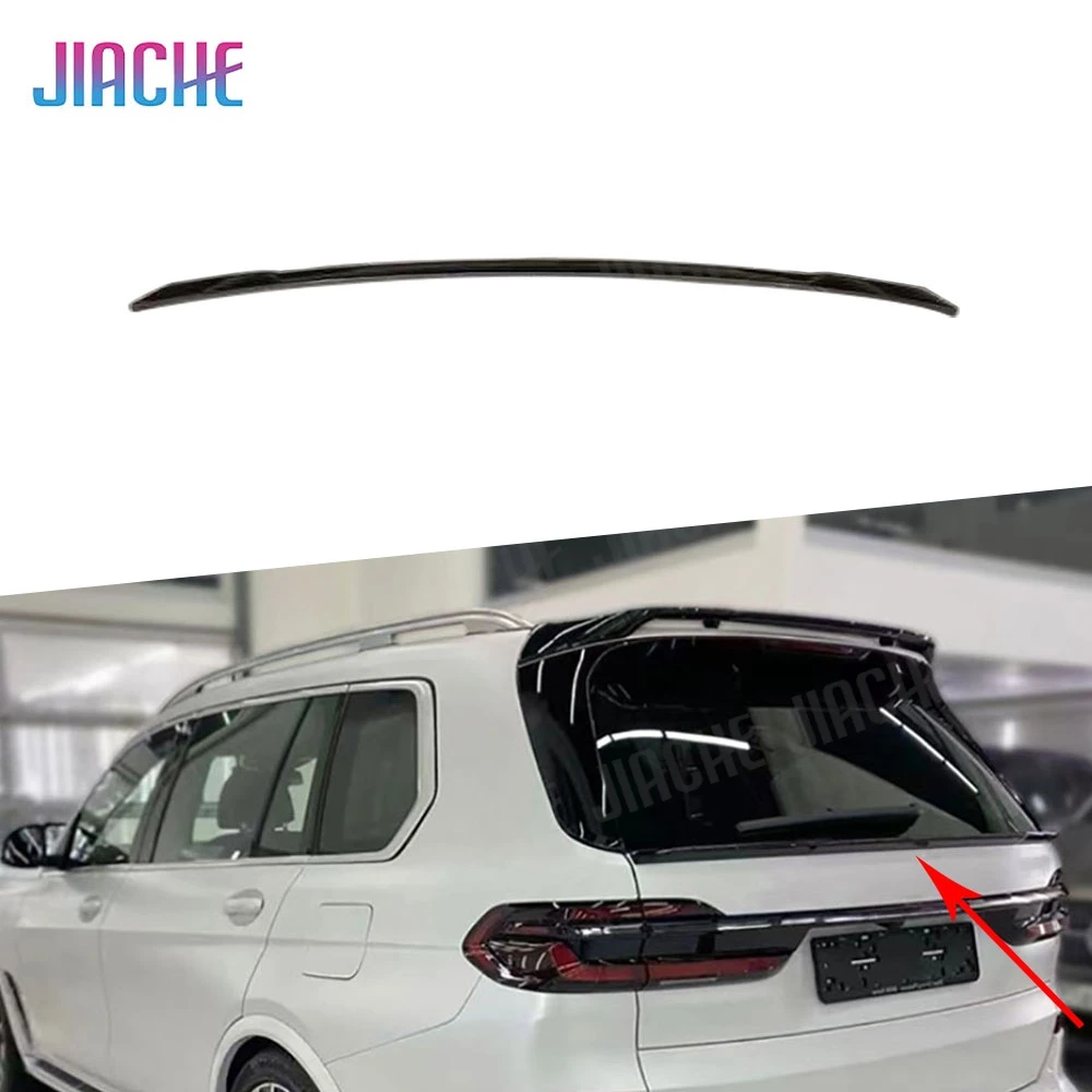 

ABS Rear Trunk Spoiler Lid Wing For BMW X7 G07 LCI Sport 2023+ Carbon Look Spoiler Add On Car Accessories