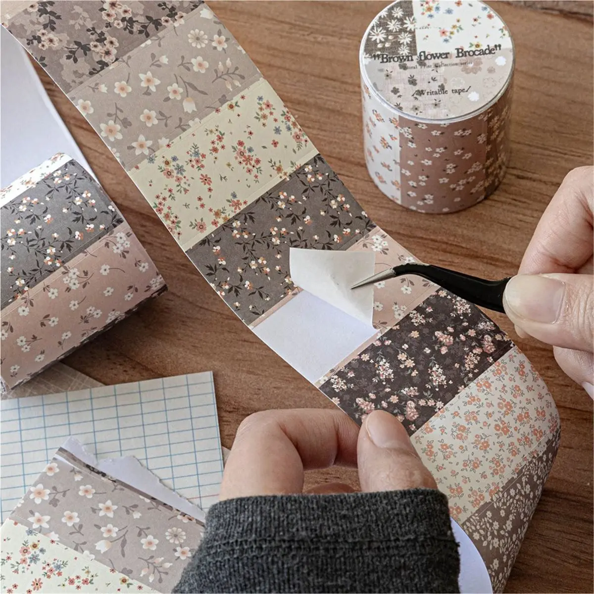 2026 New 50mmx2m/ Rolls Masking Tapes Floral Collection Decor Label Stickers for Journal Scrapbooking Diary Album Stationery Tap