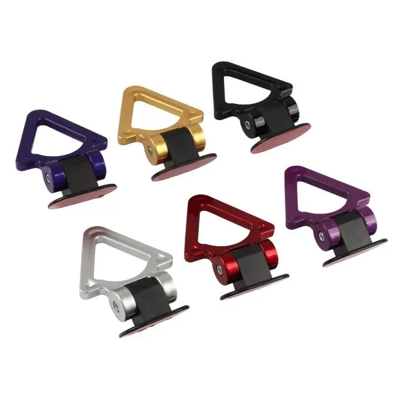 Car Decorative Tow Hook Triangle Shape Self Adhesive Bumper Tow Hook Plastic Hook For Vehicle Exterior Decoration Modification