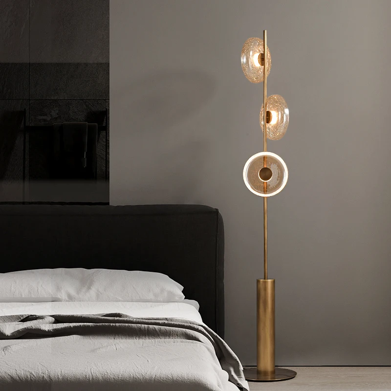 

Modern simple light luxury fried crack floor lamp, living room sofa side bedroom decorative lamp, advanced sense vertical