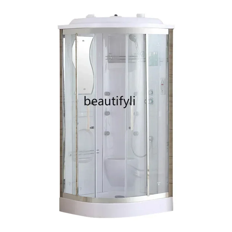 

53cqyStainless Steel Glass Partition Bathroom Integrated Toilet Household, Bath Room Bath Room