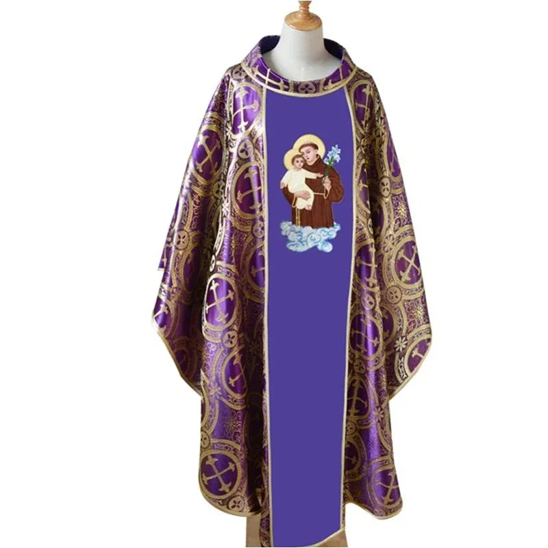 Chasuble Vestments 5 Colors Roman Catholic Anglican Lutheran Churches Religious Archbishop Liturgical Clothes Clergy Robe