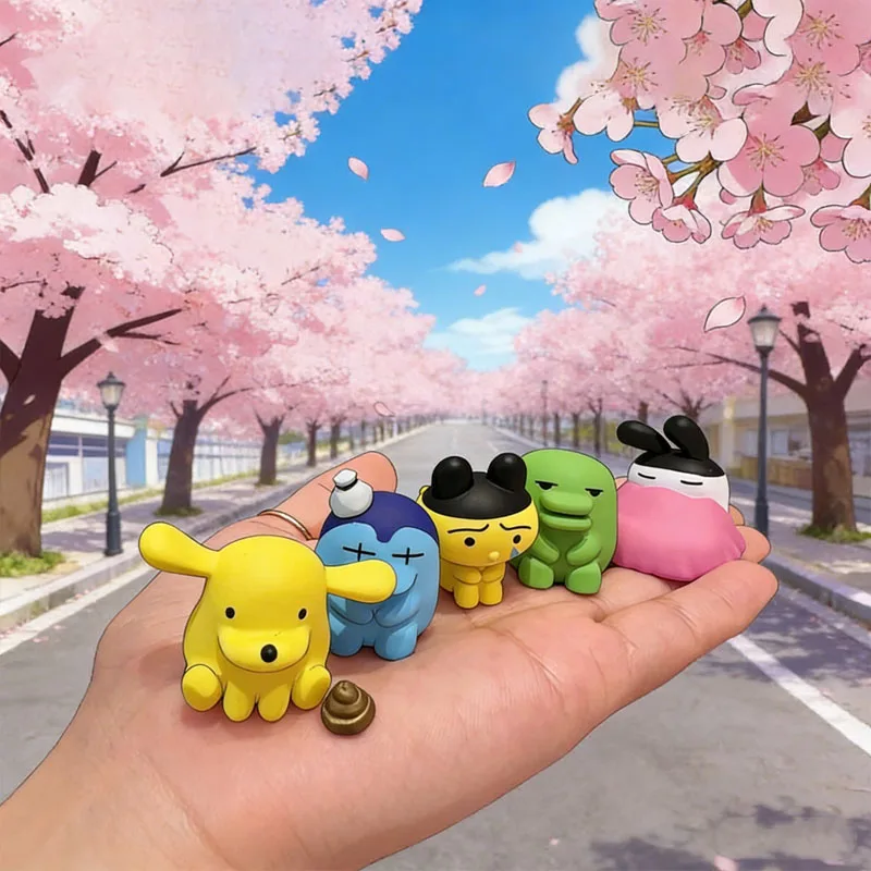 

Bandai Tamagotchis Sitting Model Mametchise Kuchipatchise Action Figure Toy Anime Characters Cute Desktop Ornament