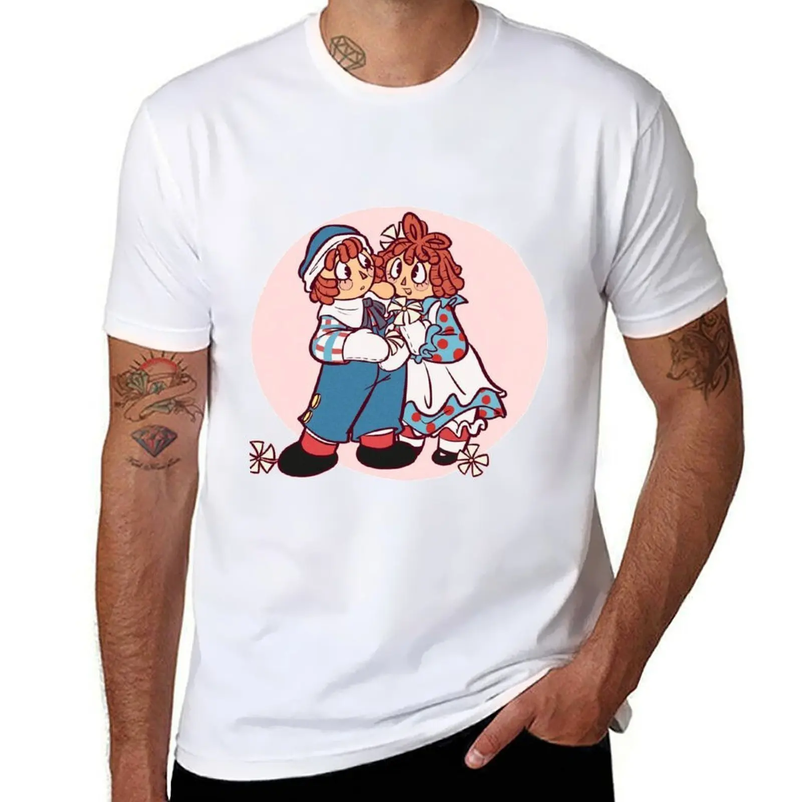 

raggedy ann and raggedy andy T-Shirt t shirts for man pack white man t shirt cotton T-Shirt