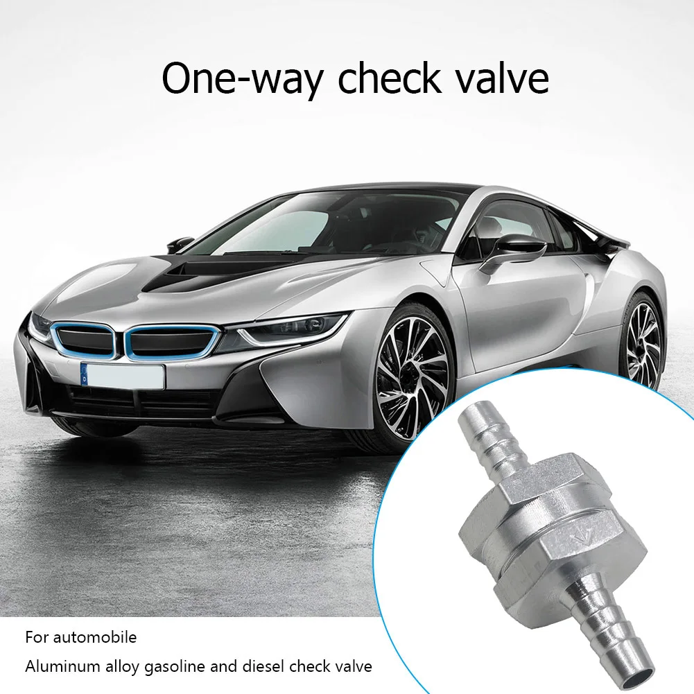 One Way Valve Aluminium Alloy Fuel Non Return Oil Gas Check Valve Check Valve Petrol Diesel for Car Automobile