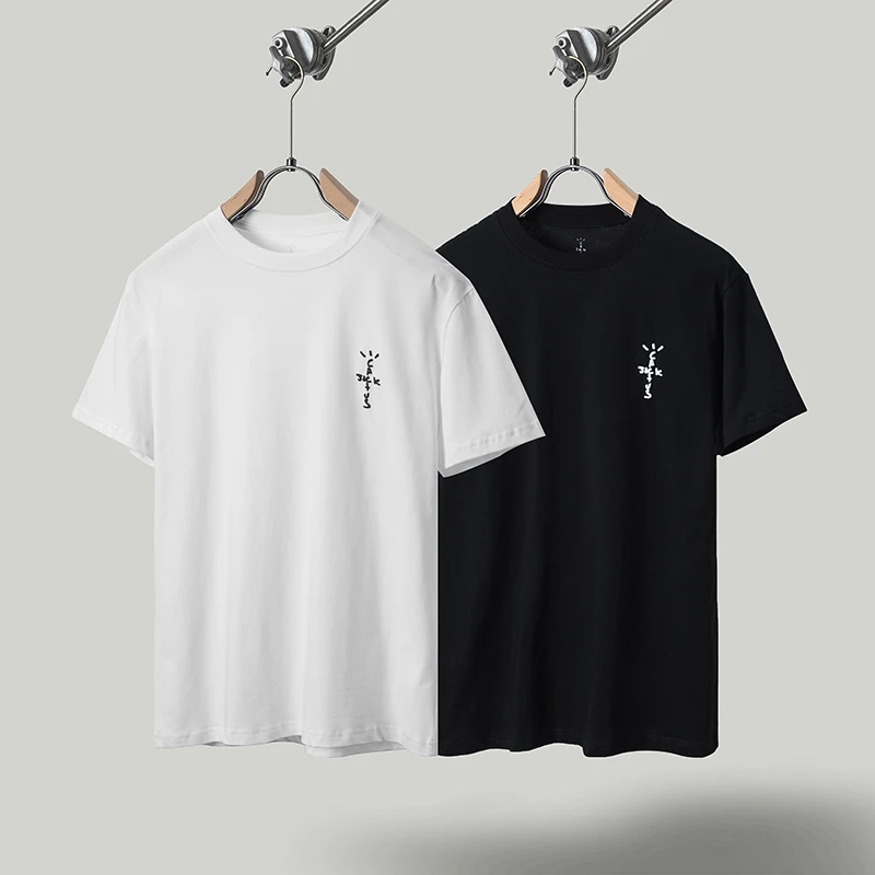 CACTUS JACK Black T-Shirts Men Women Casual White Pure Cotton Simple UTOPIA Oversized T Shirt