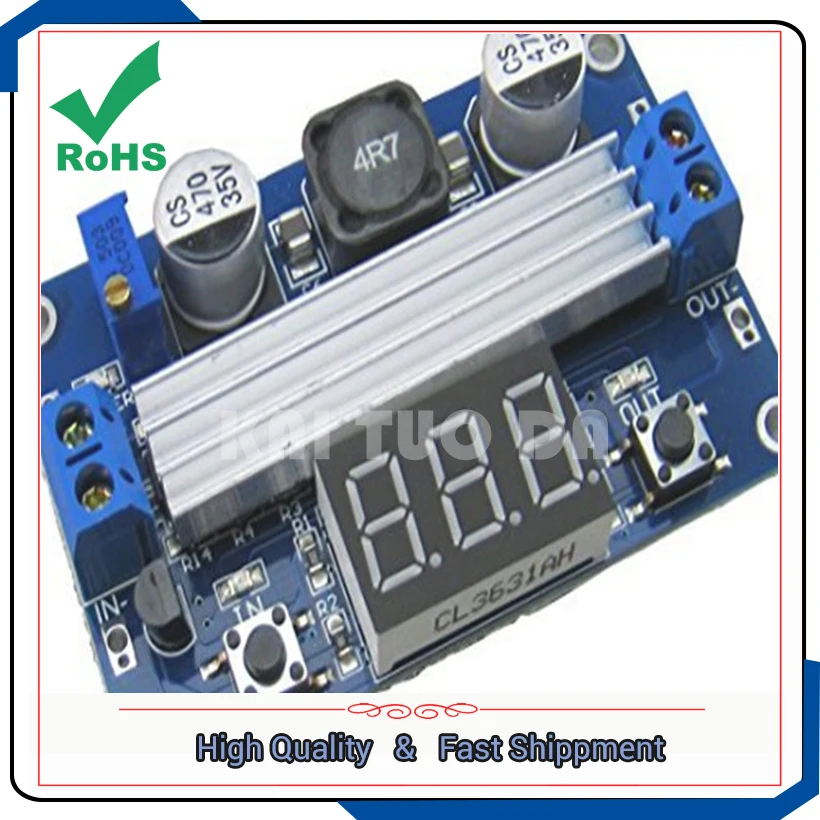 DC-DC high-power 100W adjustable step-up Booster module 3.0V 3V~ 35V TO 3.5V ~ 35V with a digital voltmeter Boost board module