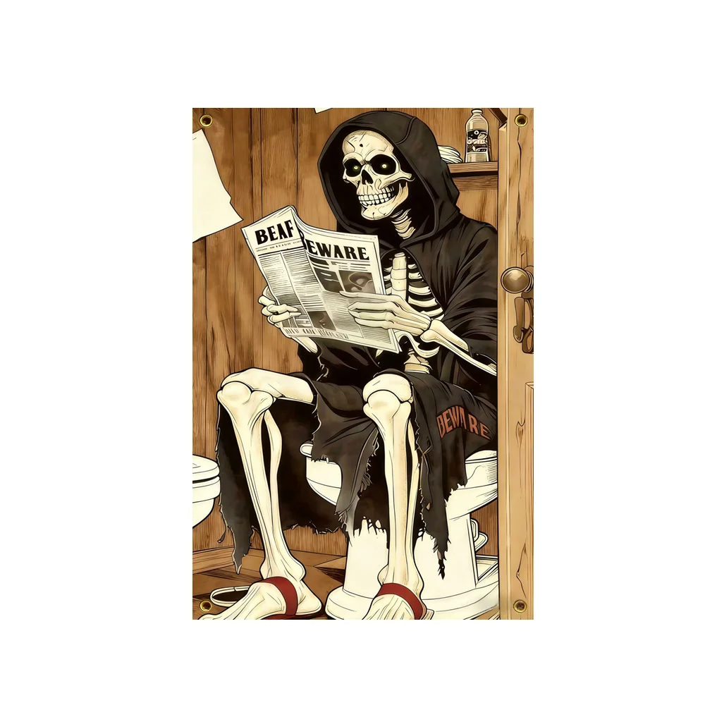 

Skull Tapestry 2x3ft 3x5ft Humorous Skeleton Wall Hanging Gothic Home Decor for Man Cave Bedroom Living Room