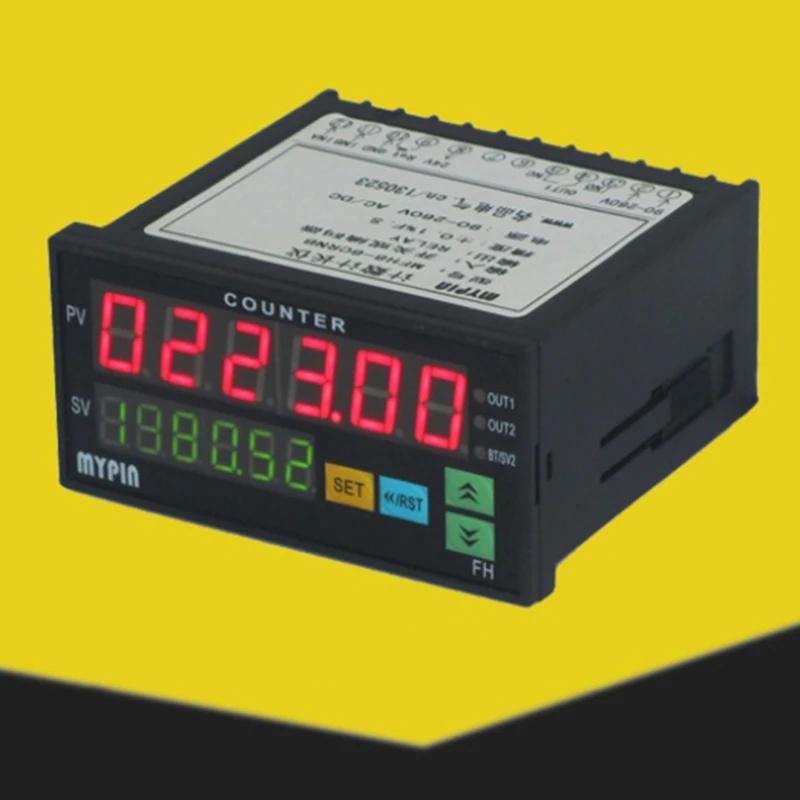 MYPIN Counter Mini Length Batch Meter 1 Preset Relay Output Count Meter Practical Length Meter 90-260V AC/DC The Hours Machine