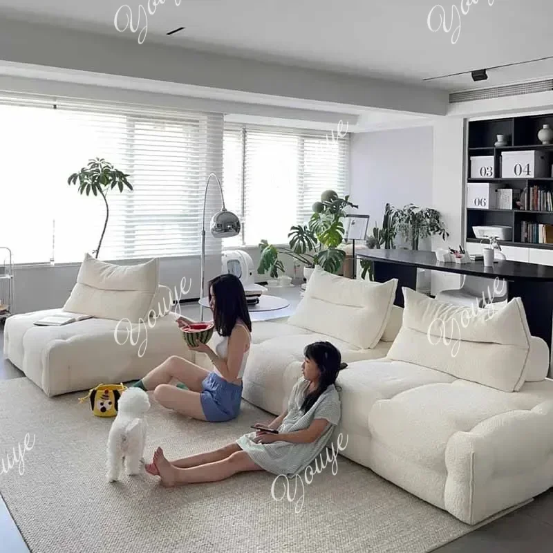 JJ Fancy Unique Living Room Sofas New Arrival Large Wood Luxury Nordic Lazy Sofa Modern Floor European Divano Apartment Furnitur