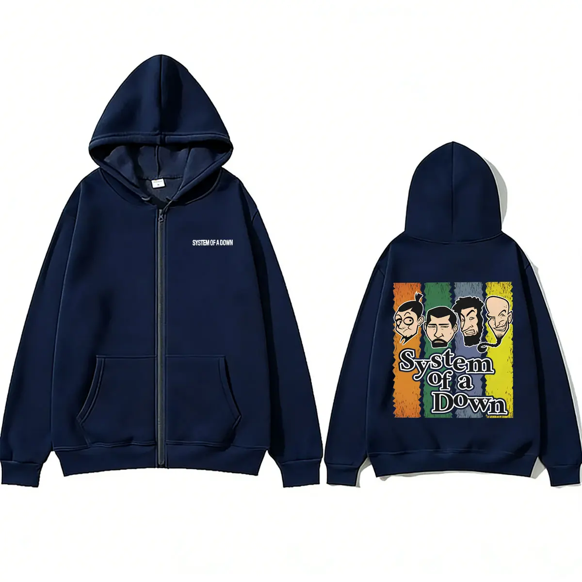 System of A Down Zipper Hoodie Autumn Winter Men's Rock Alternative Metal Zip Up Sweatshirt Men Women Fashion Zip Up Jacket Coat