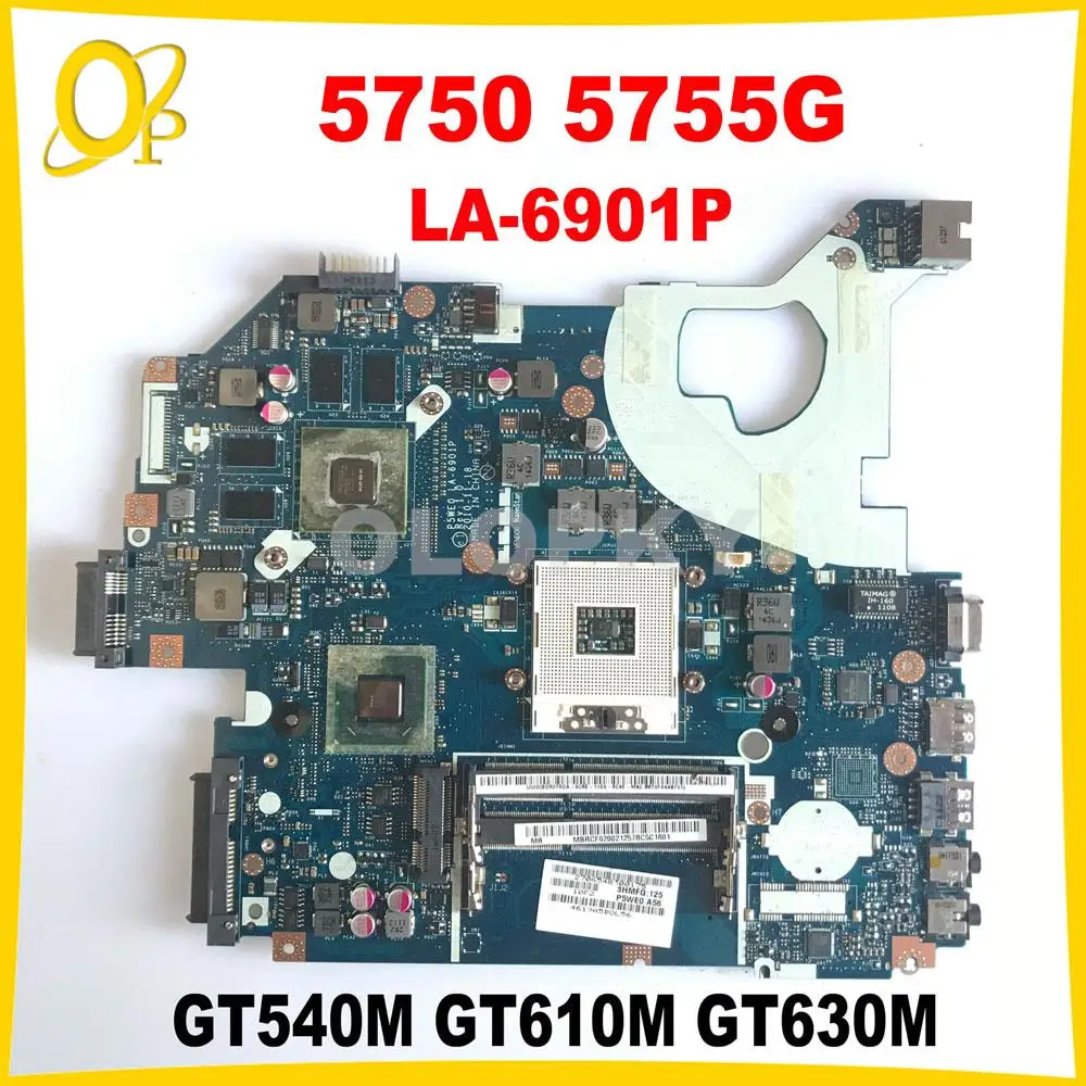 P5WE0 LA-6901P Mainboard for Acer Aspire 5750 5750G 5755G Laptop Mainboard with GT520M GT540M GT610M GT630M GPU DDR3 Fully test