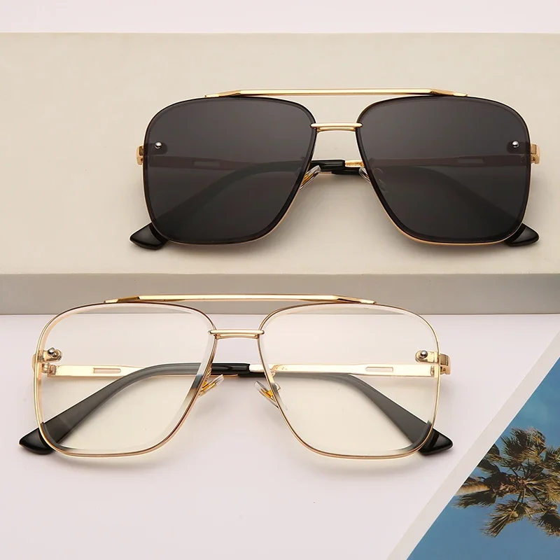 Neue Mode Klassische Quadratische Sonnenbrille Coole Männer Vintage Marke Design Metall Sonnenbrille Frauen Shades UV400 Oculos De Sol