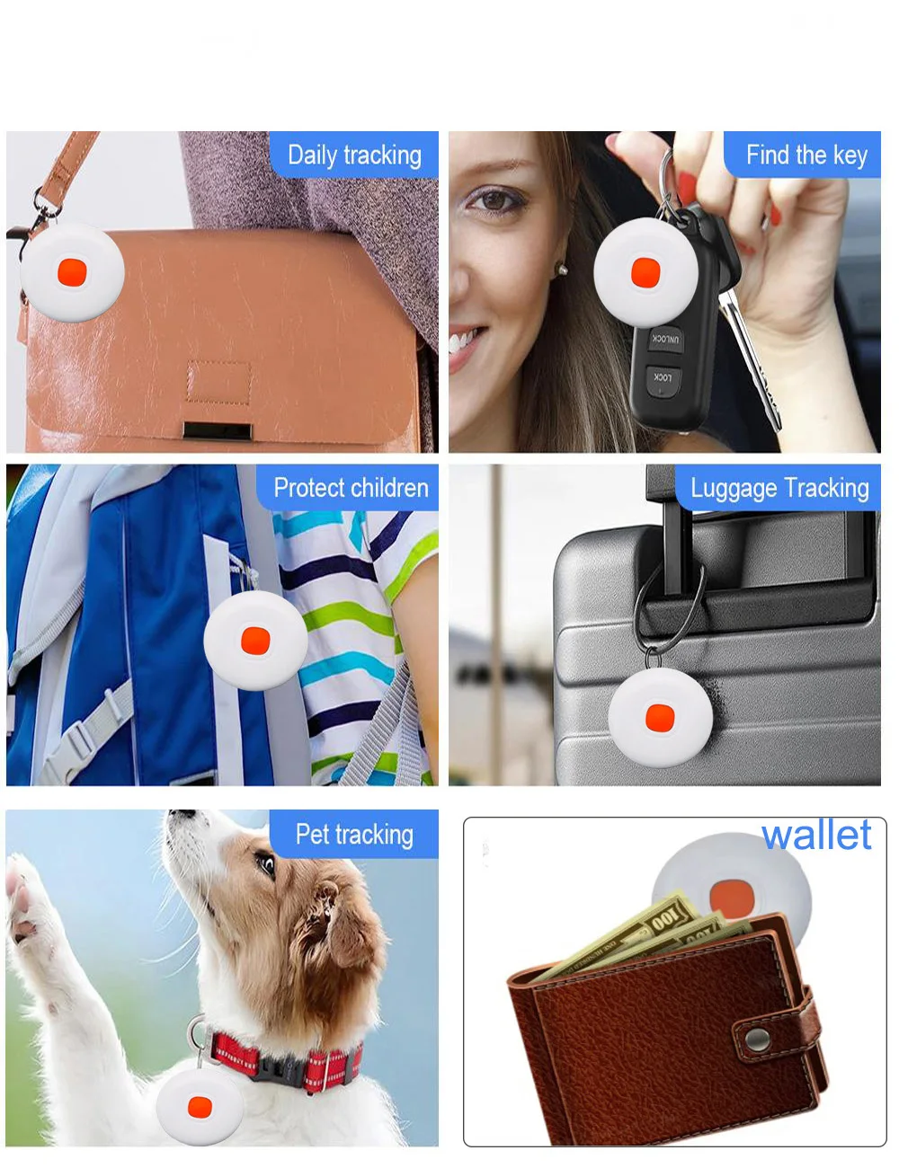 Smart Anti-Lost Airtag Funktioniert mit Android Google Find My Device Global Position GPS Pet Tracker Bag Auto Drone Locator Item Finder