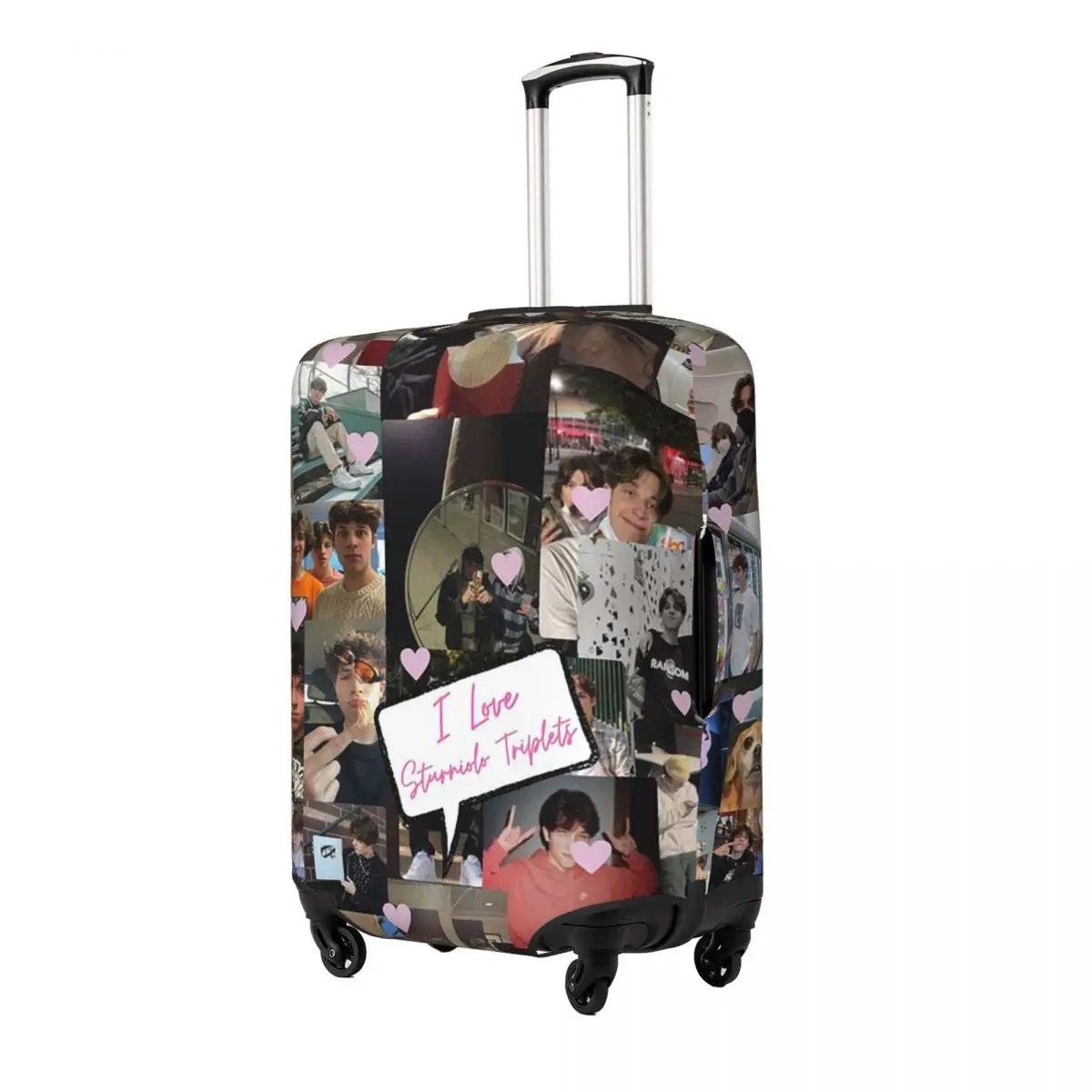 

Sturniolo Triplets Cute Collage Suitcase Cover Protection Elastic Travel Luggage Protector Covers for 18-32 Inch
