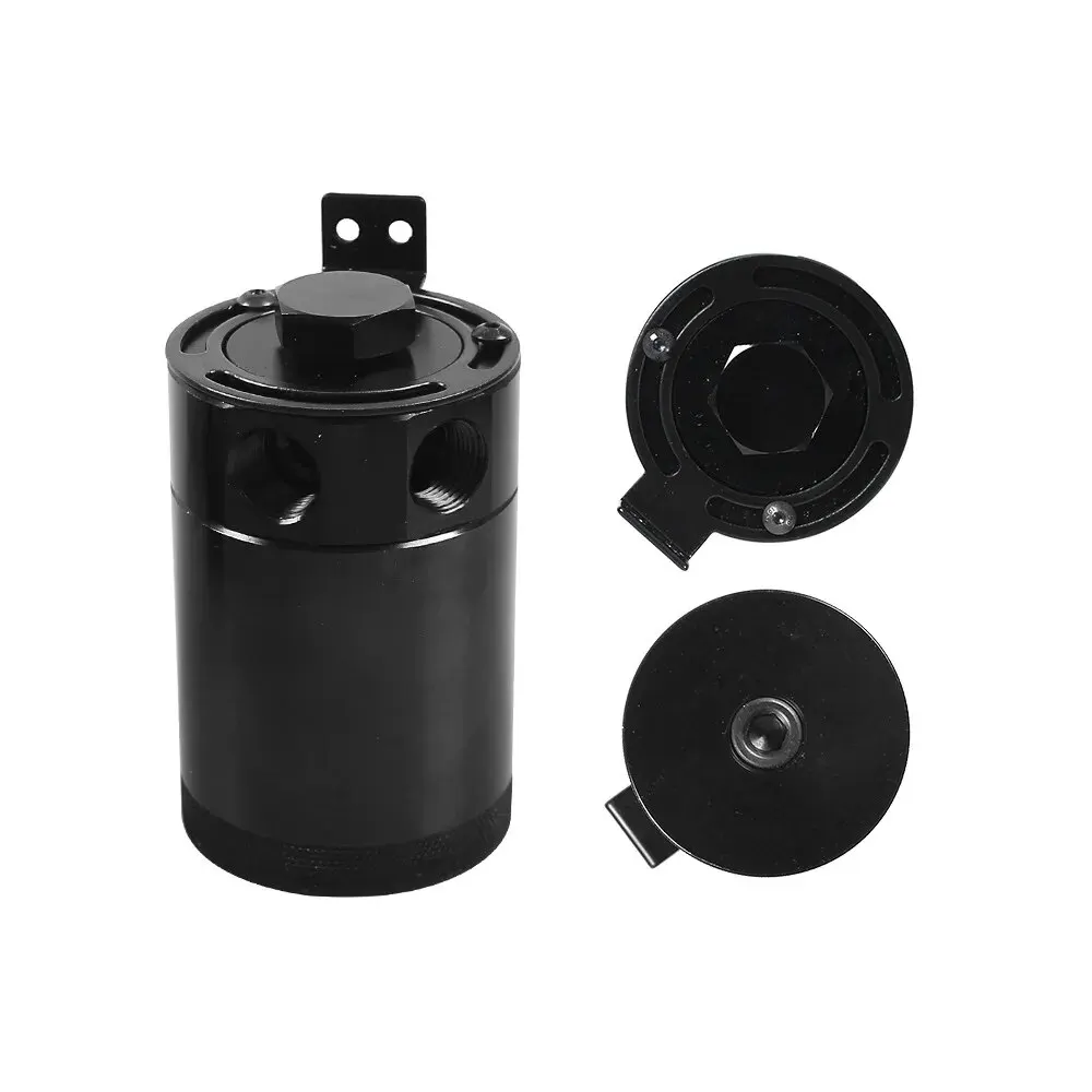 Tanque de alumínio do reservatório confundido, auto captura de óleo, separador de ar-óleo, 2 Port 3 Port, 150ml, preto, universal