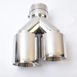 Setrs Dual  Car Accessories Modification Stainless Steel Universal Automobile Exhaust Pipe Double Muffler Tip For Toyota Honda