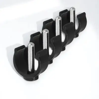 

4Pcs Walking Cane Accessories C-Shaped Latch Clamp Non-Slip Heavy Duty ABS Steel Locking Clips for Seniors Crutches Walker