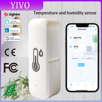 Ewelink Zigbee Temperature and Humidity Smart Home Thermometer Hygrometer APP Remote Alarm Work with Alexa Google Home 2025New