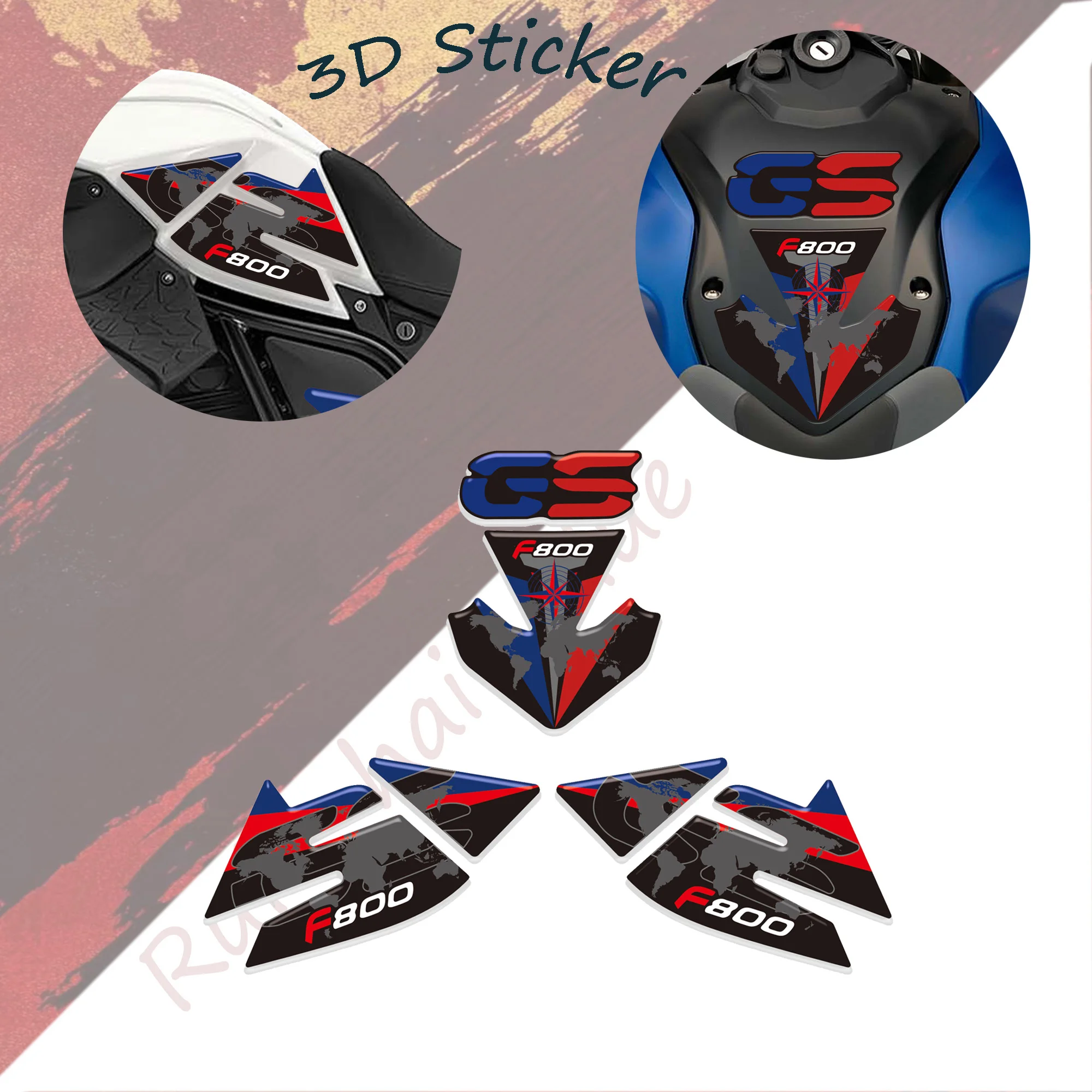 

Motorcycle Stickers New Kit For F800GS F800 GS ADV Decoration Tank Gel Decals Moto Accessories 3D Epoxy esin Protection Sticker