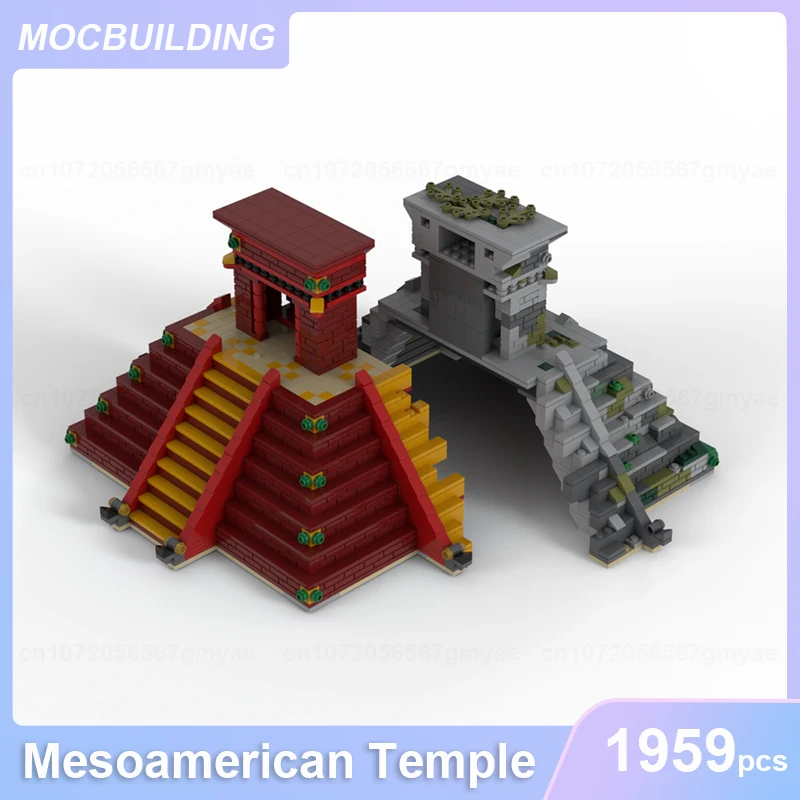 Mesoamerican Temple Architecture Model MOC Building Blocks DIY Assemble Bricks Display Creative Collect Toys Xmas Gifts 1959PCS