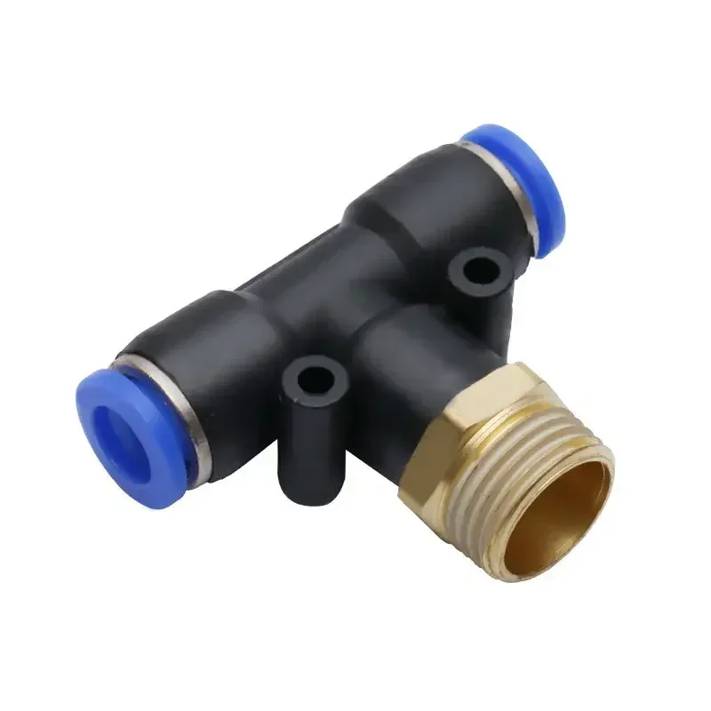 1Pcs PC PCF/PL/PLF Pneumatic Connector Finished 4mm 6mm 8mm Thread 1/8 1/4  3/8 1/2