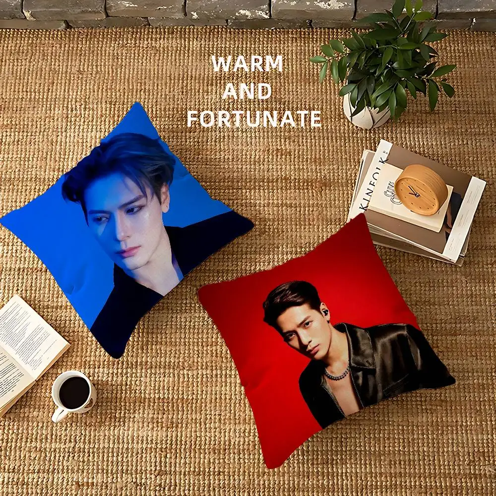 Chinese Star J-Jackson Wang Personalized Pillow Cover Kids Bedroom Wild Party Decor Pillowcase kid Birthday shower Gift