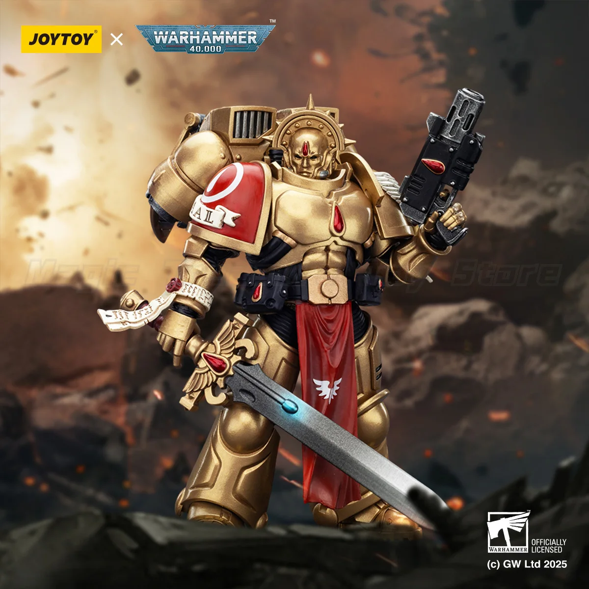 

【Pre-sale】JOYTOY 1/18 Action Figure Warhammer 40K Blood Angels Sanguinary Guard 1 with Inferno Pistol and Encarmine Blade Model