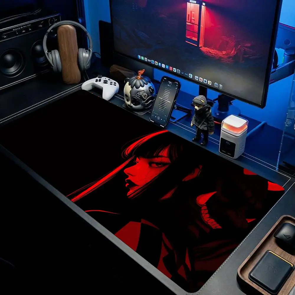 

Anime Girls Samurai Mousepad Large Computer Gaming Accessories Gamer Professional Premium Mouse Mat Desk Mats