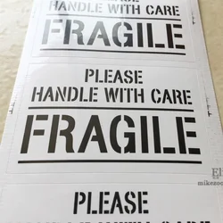 300pcs 6x4cm PLEASE HANDLE WITH CARE FRAGILE Shipping Safety Reminder Sticker Protect Cargo By Simple Damage Warning Label