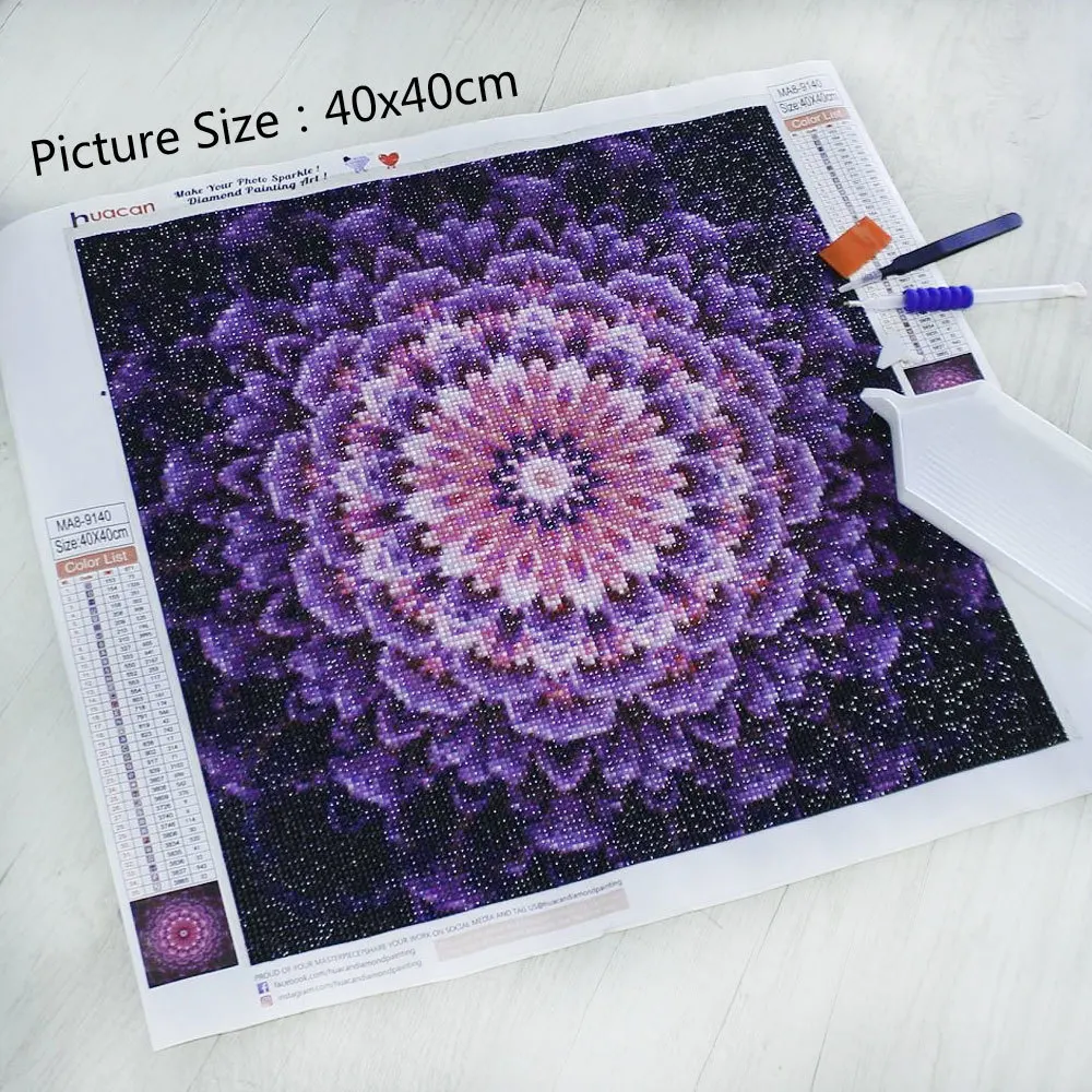 Frameless, 5d Diy Diamond Painting Mandala Diamond Embroidery Cross Stitch Flower Pictures Of Rhinestones Mosaic Decortion
