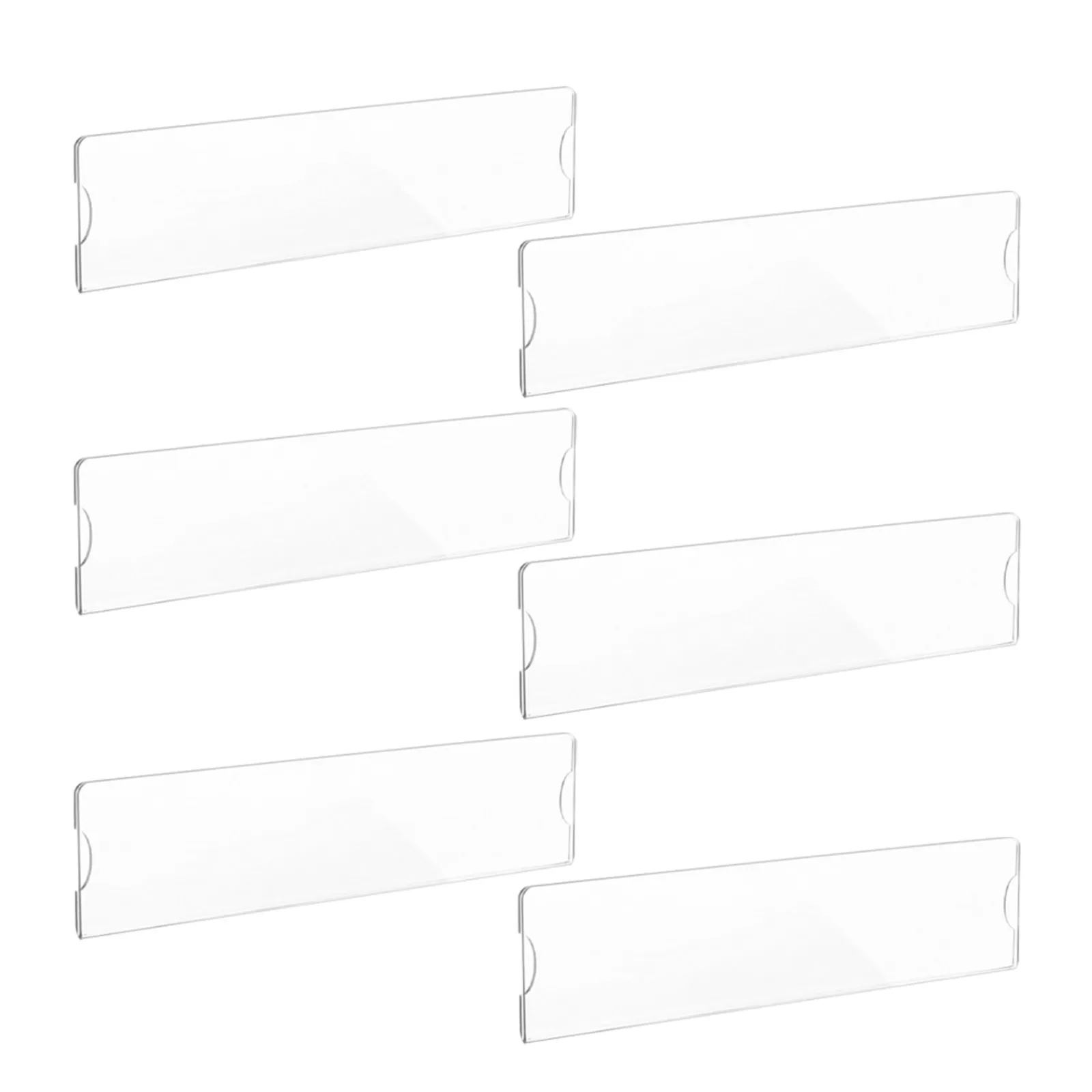 

6Pcs Acrylic Name Plate Holder Clear Wall Mounted Office Door Sign Frame Transparent Display for Name Tags Classroom Hospital