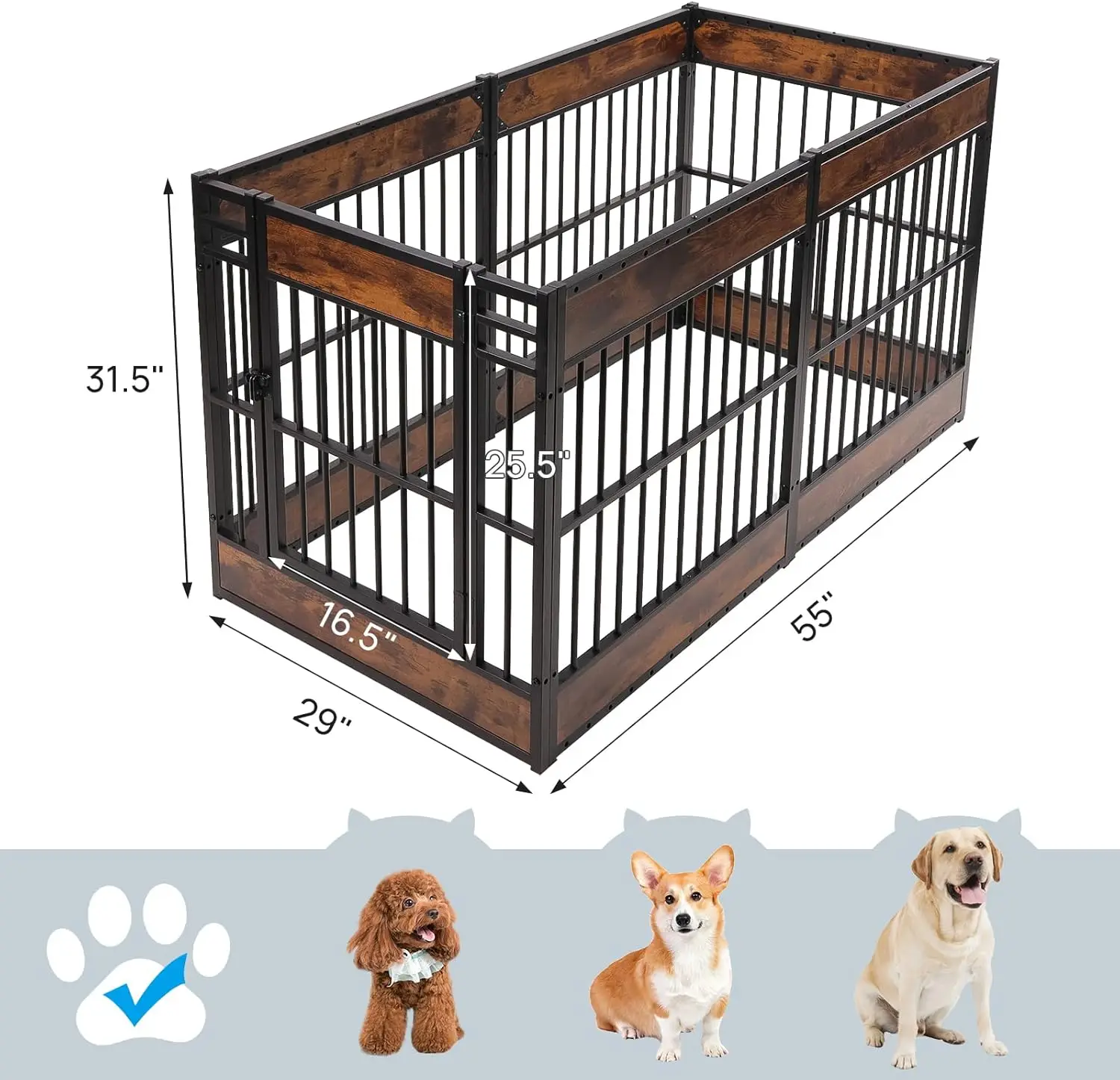 Heavy Duty Exercise Pen Safe and Sturdy,Inch Extendable,31.5