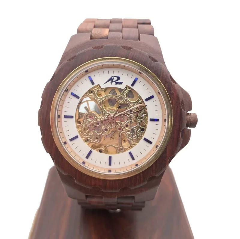 Wholesale Manufacturer Men Mechanical Watches Luxury Wooden Mans Automatic Watch