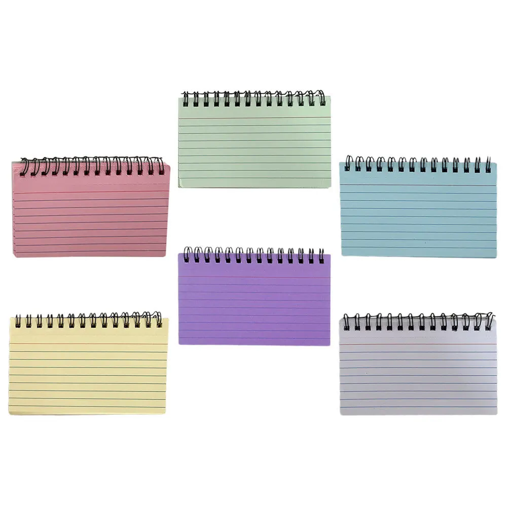 6Pcs Mini Spiral Notepads Colorful Writing Pads for Lists Reminders Convenient Pocket Notebooks for Students Teachers Daily