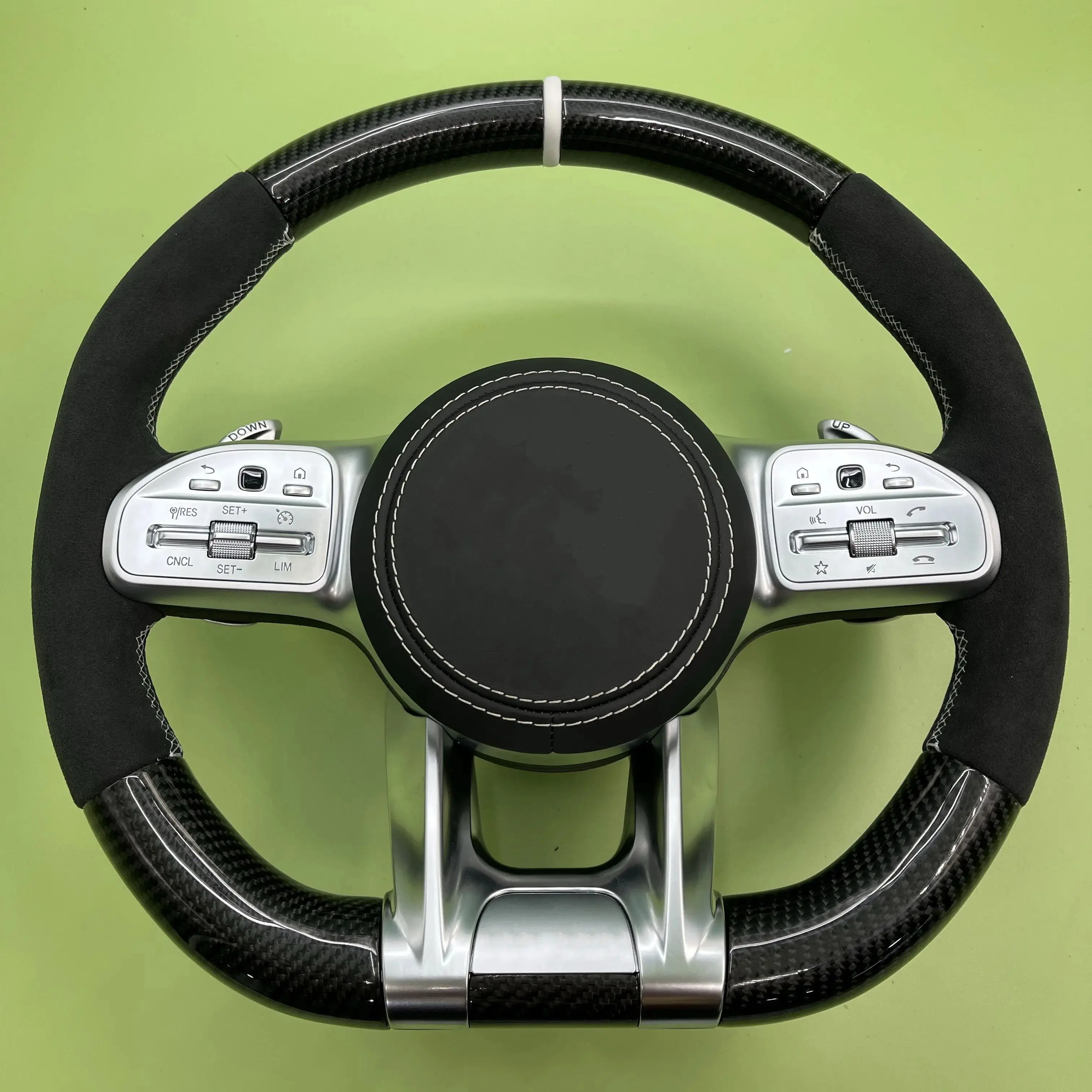 Car Steering Wheel For Mercedes Benz W176 W213 W205 W253 C220 C257 Cl E C Cls Cla Gla Gle Class Amg 2016 To 2019 Carbon Fiber