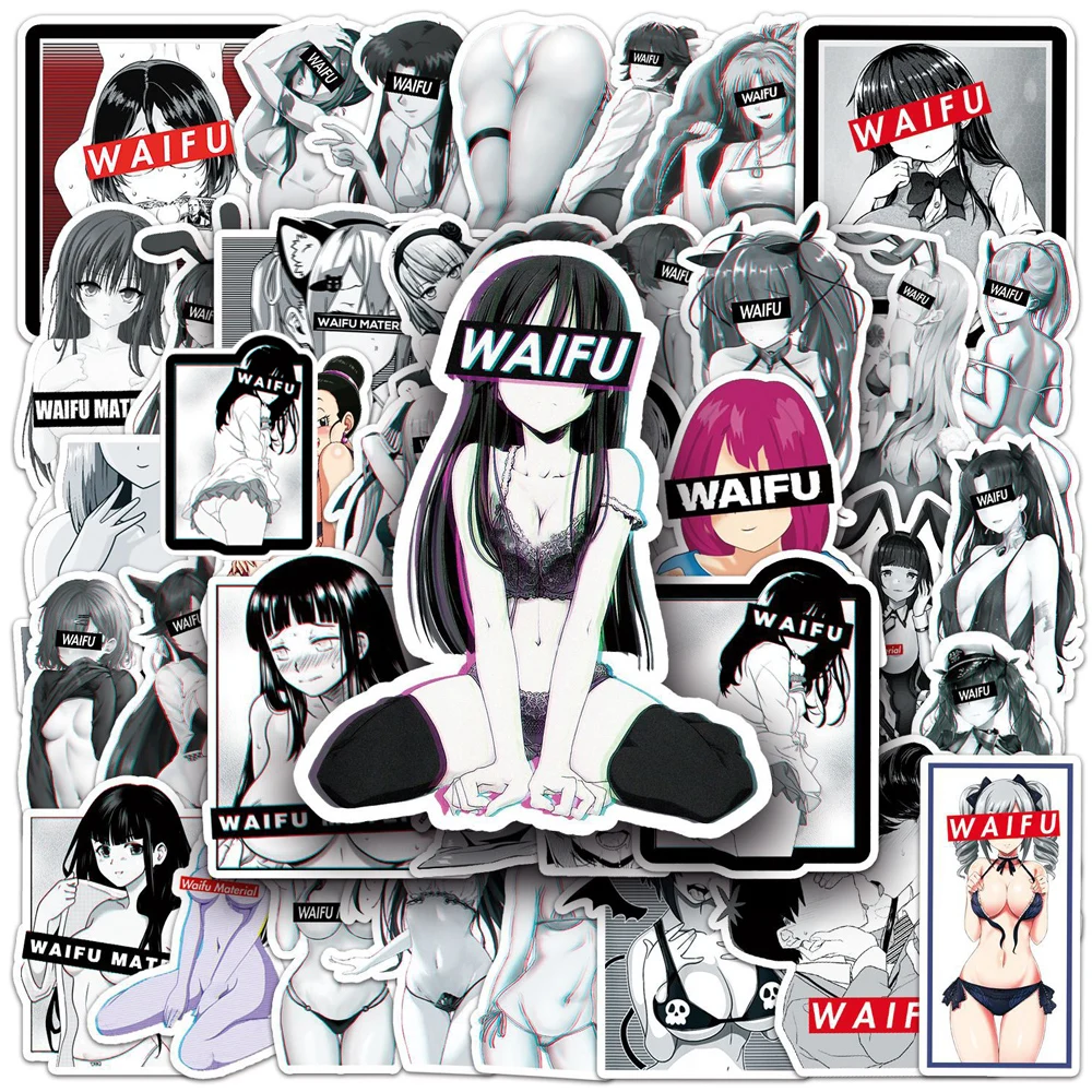 10/30/50pcs Anime Hentai Waifu Stickers Sexy Bunny Girl Decals DIY Skateboard Phone Case Motorcycle Waterproof Sticker for Adult