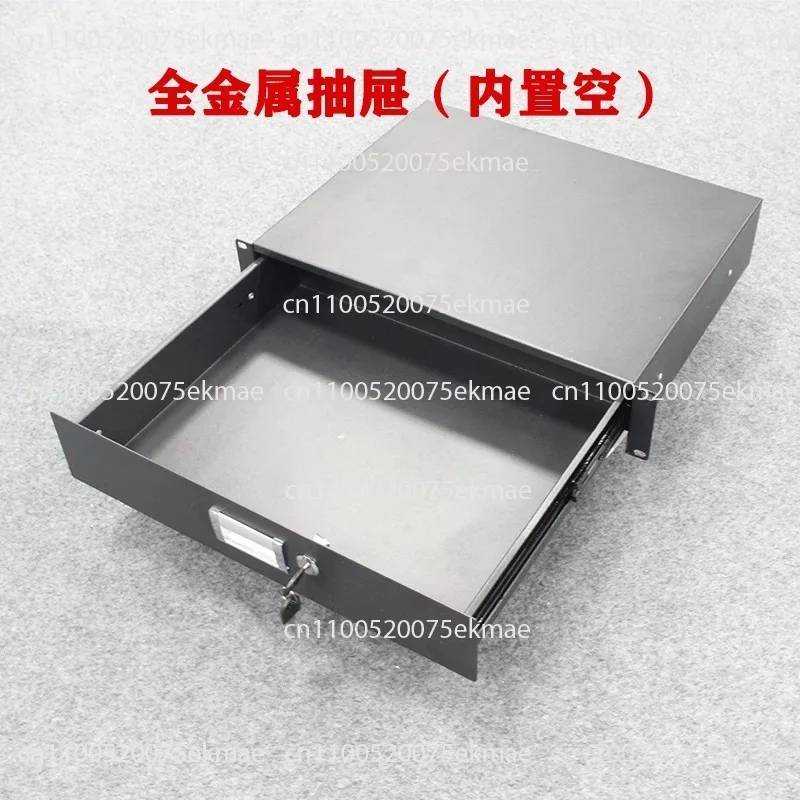 2U3U Full Metal/Wood Drawer Air Case with Lock Wireless Microphone 19 Inch Household Standard Cabinet Drawer