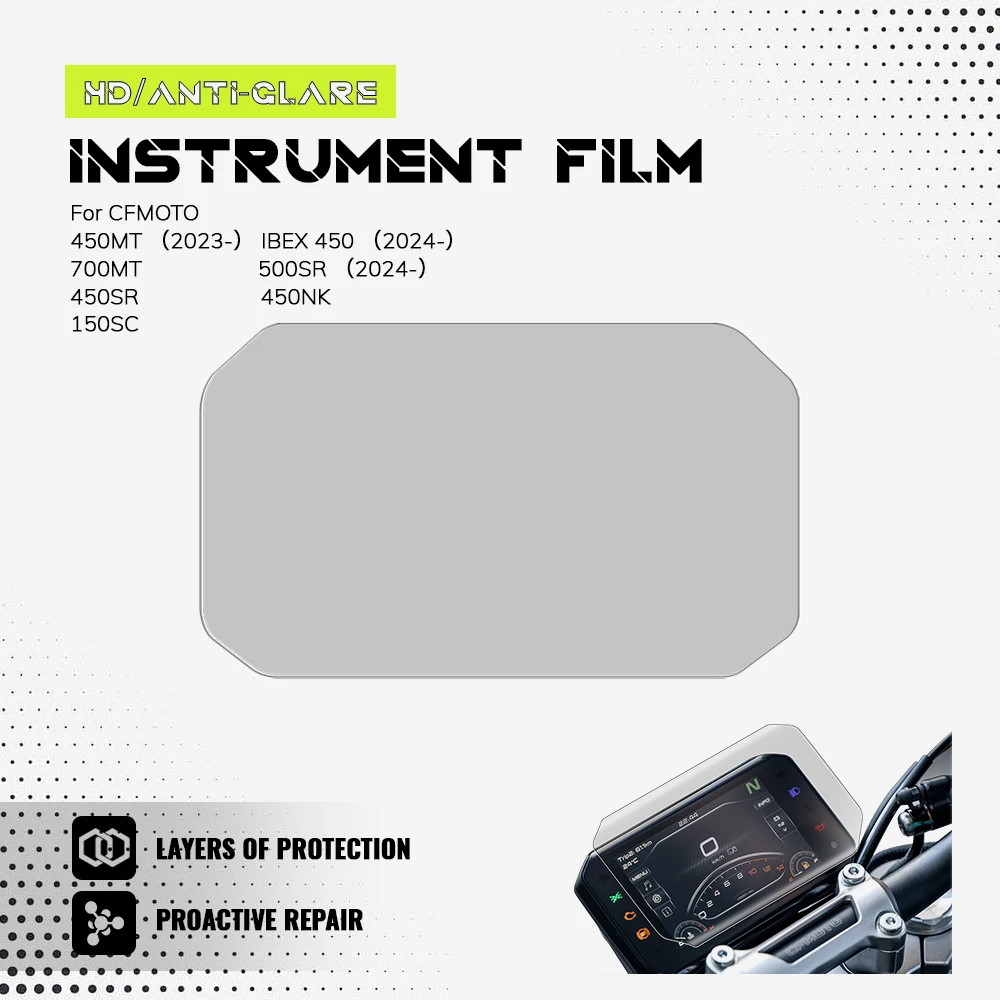 

For CFMOTO 450MT IBEX 450 700MT 500SR 450SR 450NK 150SC Motorcycle TFT Display Protection Film Screen Protector Instrument Film