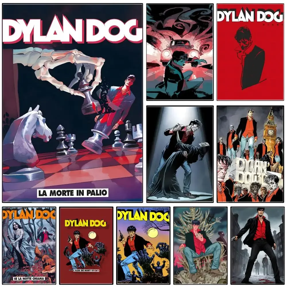 Comic D-Dylan D-Dog Poster Self-adhesive Art Waterproof Paper Sticker Coffee House Bar Room Wall Decor