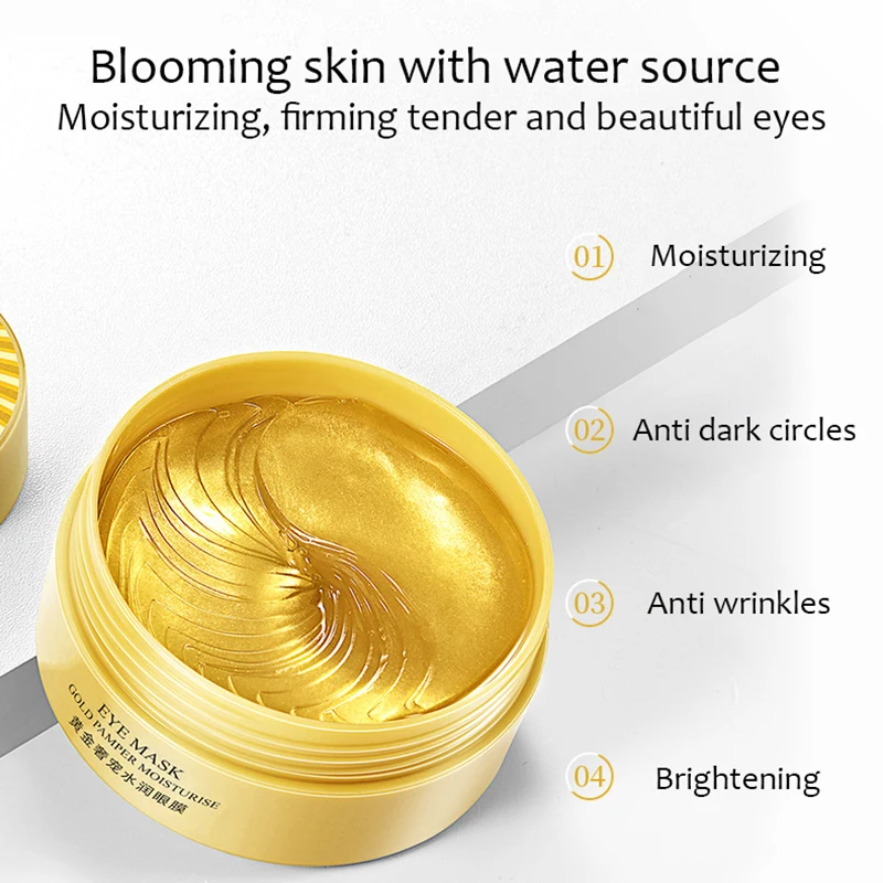 60 pçs bioaqua colágeno máscara de olho hidratante endurecimento anti círculos escuros cuidados com os olhos gel máscaras tapa-olho beleza cuidados com a pele remendos para os olhos