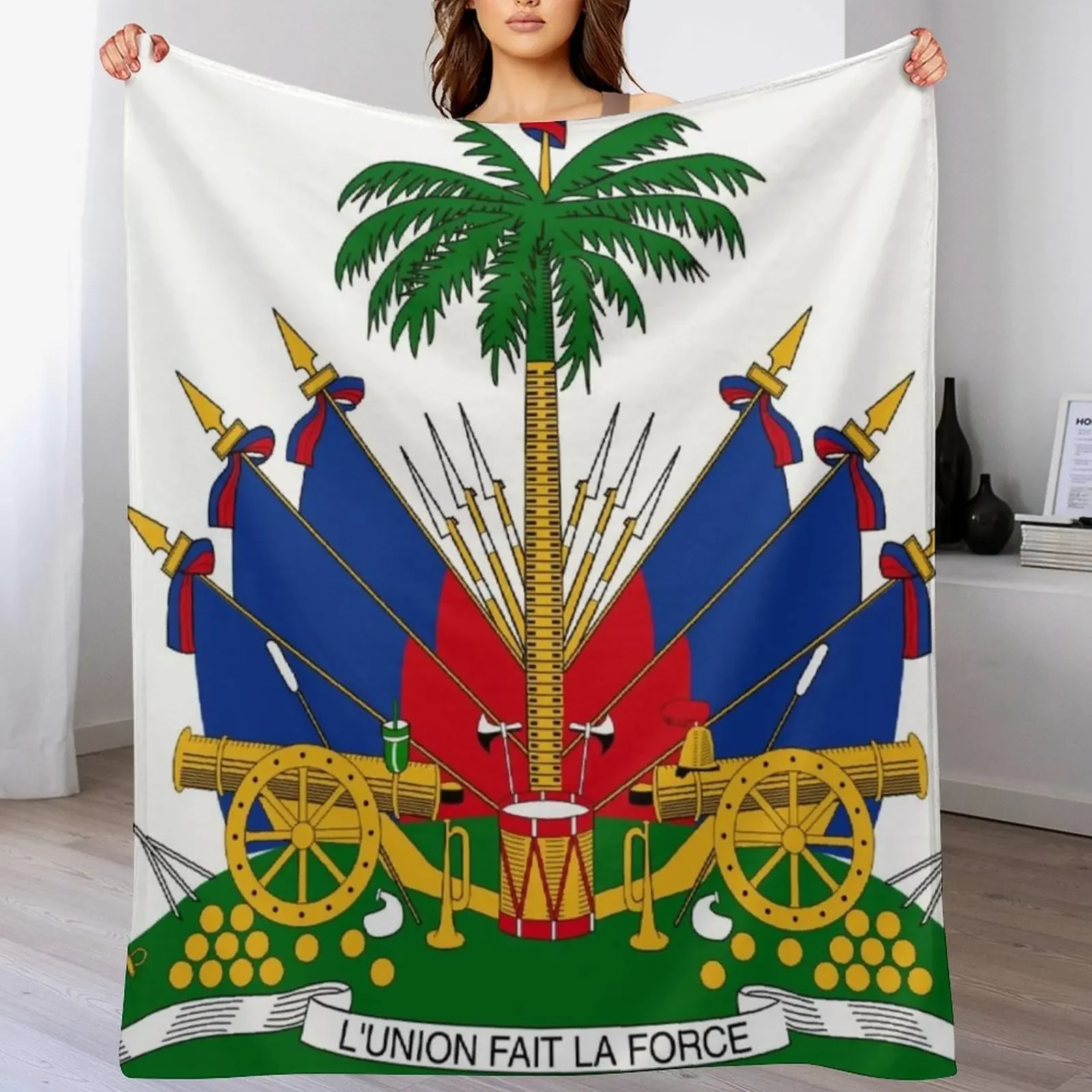 haiti Throw Blanket Long Lasting Soft Plush Blanket for Daily Use