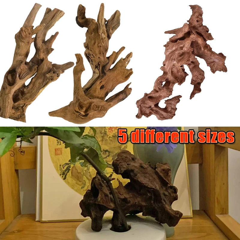 1Pc Random Style Natural Sinkable Driftwood For Aquarium Fish Tank Ornament Different Shape Wood Aquatic Plants Landscape Decor