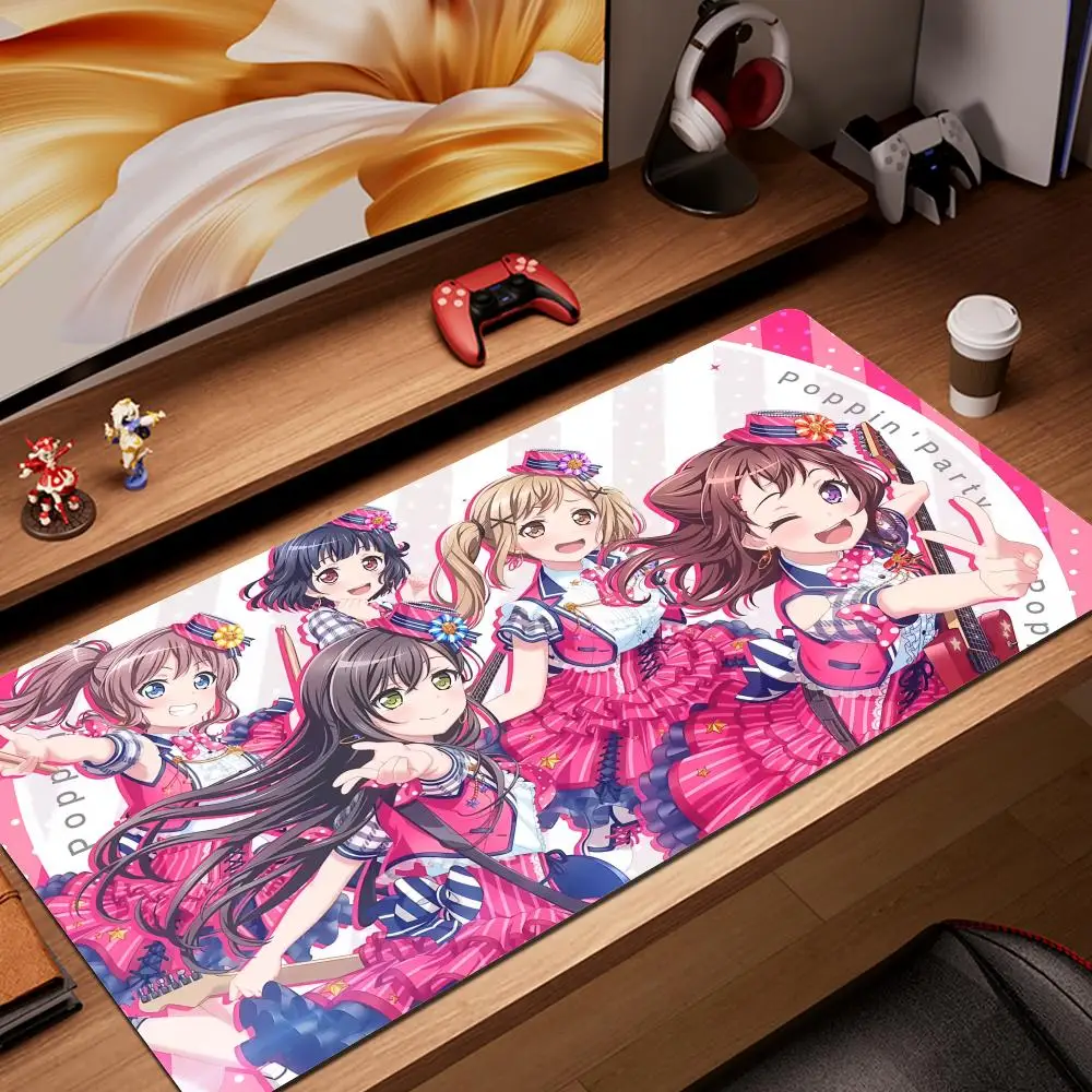 XXL Size Non-slip Wear-resistant for Desk Mat Anime Laptop Desk Office gamer table pad BanG Dream Mousepad Notebook Keyboard Pad