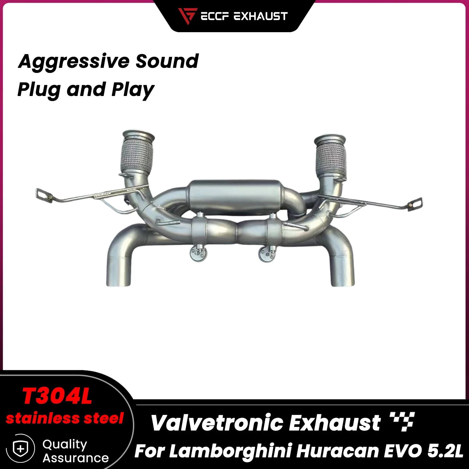 

Sporty Pneumatic Valve SS304 Catback Exhaust for Land Rover Evoque 2.0T Freely Adjustable Sound Control Easy Installation