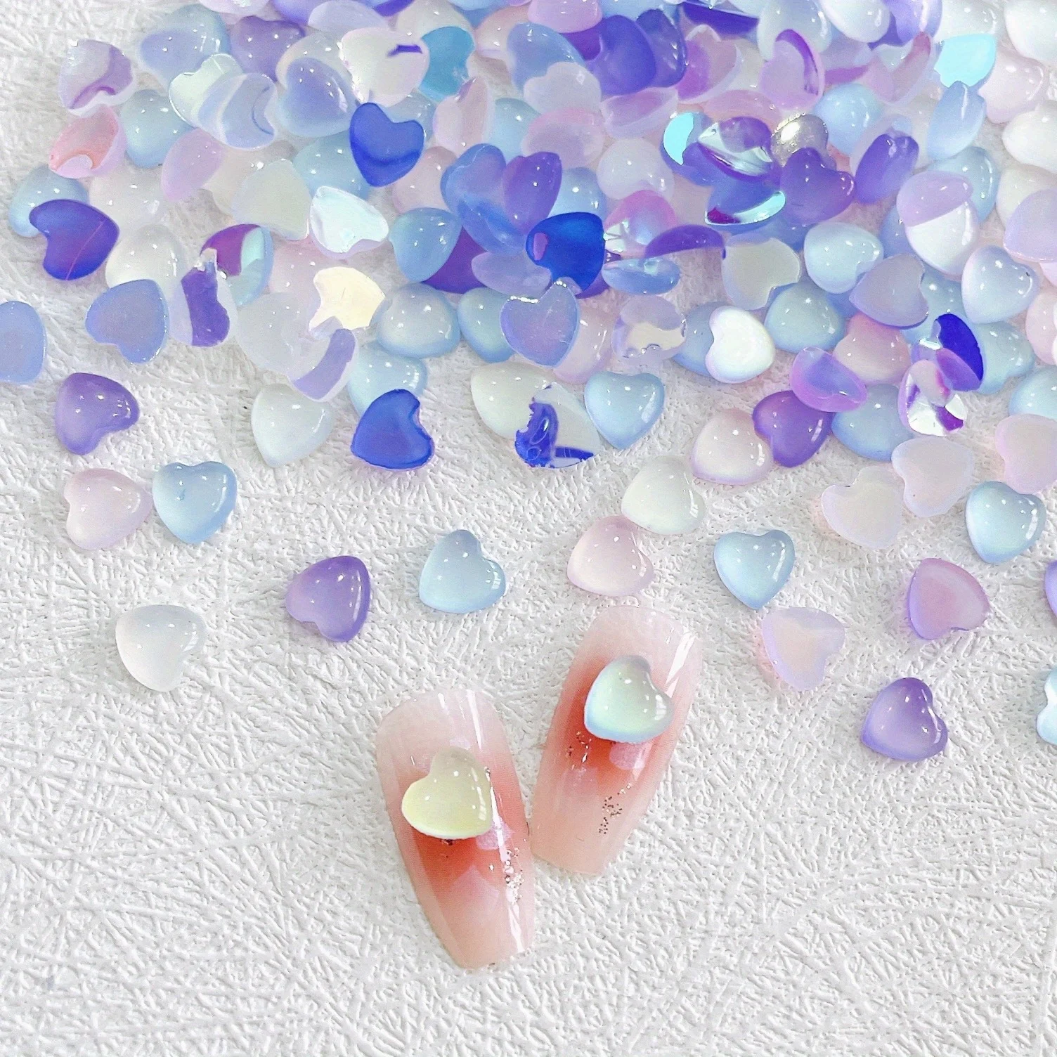 

50/100 шт. красочные кошачий глаз любовь украшения для дизайна ногтей ледяное милое персиковое сердце Diy шпилька чехол для телефона аксессуар для украшения ногтей