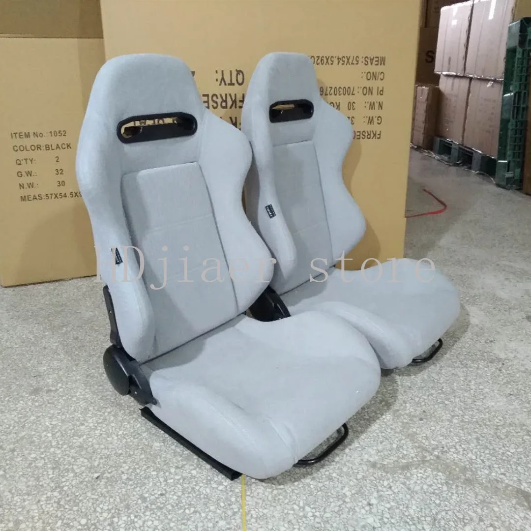 

Modified car's gray flannel racing seat, with dual recline and dual slide controls for an ultra-cool experience》