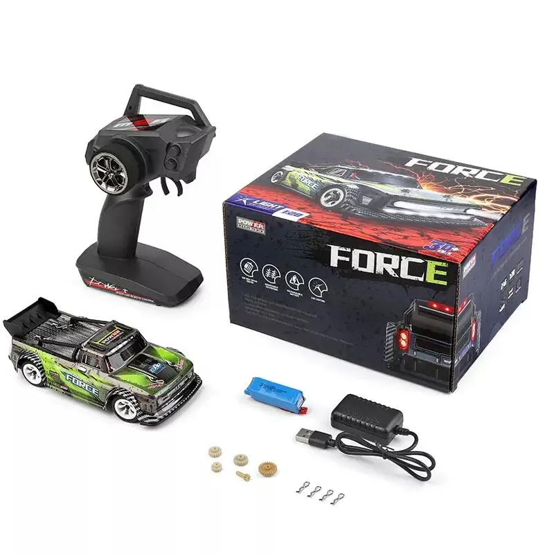 WLtoys 284010/284131 samochody 1/28 RC ze światłami LED 2.4G 4WD 30 km/h metalowa obudowa elektryczny, wysoki prędkość Off-Drift uliczny zabawki dla
