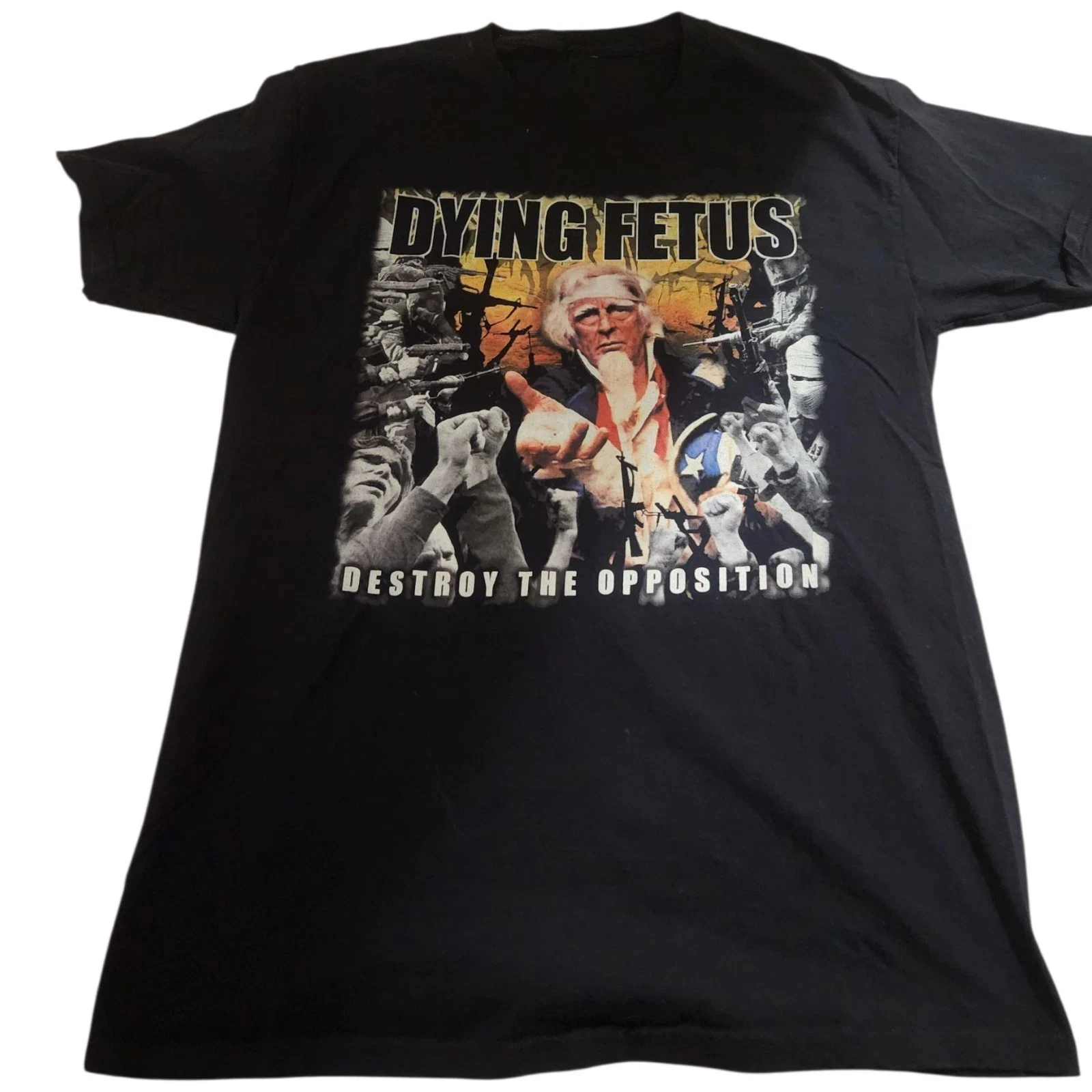 الصيف خمر Y2k الموت الجنين تدمير المعاهض الفرقة قميص الرجال كبيرة قصيرة الأكمام تنفس امتصاص العرق تنوعا #1