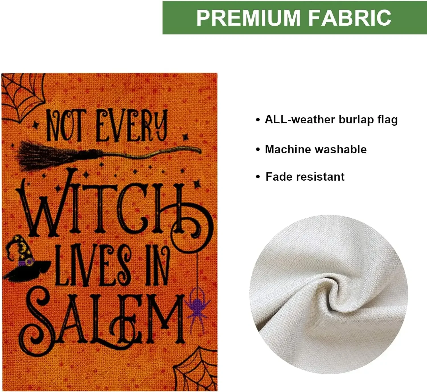 Not Every Witch Lives in Salem Garden Flag Halloween Garden Flag Halloween Decorations Outdoor Decor Spooky Room Decor 12x18in